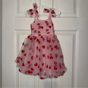 Pink Heart Kids Formal Dress